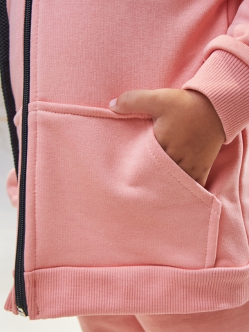 328-ПЕР. Костюм детский  на молнии, персик, хлопок 65%, 35% ПЭ, 3-х нитка без начеса 98,104,110,116